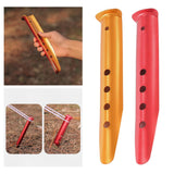Maxbell Aluminum Alloy Tent Stakes Pegs Loose Sand Heavy Duty for Hiking Outdoor yellow