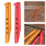 Maxbell Aluminum Alloy Tent Stakes Pegs Loose Sand Heavy Duty for Hiking Outdoor yellow