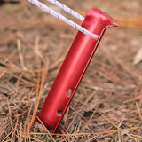 Maxbell Aluminum Alloy Tent Stakes Pegs Loose Sand Heavy Duty for Hiking Outdoor red