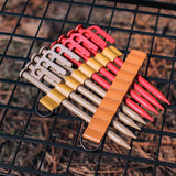 Maxbell Lightweight Tent Pegs Holder Artificial Leather Compact for 6-10mm Pegs Yellow Brown
