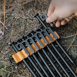 Maxbell Lightweight Tent Pegs Holder Artificial Leather Compact for 6-10mm Pegs Yellow Brown