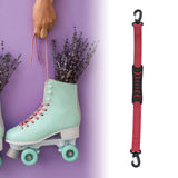 Maxbell Portable Skating Shoes Carrier Strap with End Hooks Belt Ski Boot Strap Red