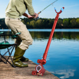 Maxbell Fishing Rod Bracket Holder Pole Bracket Rack Extending Rod Rest Adjustable Red