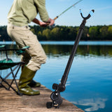 Maxbell Fishing Rod Bracket Holder Pole Bracket Rack Extending Rod Rest Adjustable Black