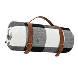 Maxbell Picnic Blanket Accessories for Friends Lawn with PU Leather Carrier Handle B 200cmx200cm