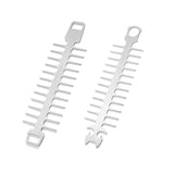 Maxbell Reusable Roaster Fork Easy to Clean Barbecue Skewer for Appetiser Camping Cat 26.5x7x1.8mm