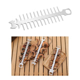 Maxbell Reusable Roaster Fork Easy to Clean Barbecue Skewer for Appetiser Camping Cat 26.5x7x1.8mm