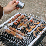 Maxbell Reusable Roaster Fork Easy to Clean Barbecue Skewer for Appetiser Camping Hook 25.7x7.5x1.8mm