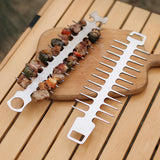 Maxbell Reusable Roaster Fork Easy to Clean Barbecue Skewer for Appetiser Camping Hook 25.7x7.5x1.8mm