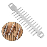 Maxbell Reusable Roaster Fork Easy to Clean Barbecue Skewer for Appetiser Camping Hook 25.7x7.5x1.8mm