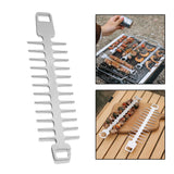 Maxbell Reusable Roaster Fork Easy to Clean Barbecue Skewer for Appetiser Camping Hook 25.7x7.5x1.8mm