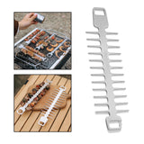 Maxbell Reusable Roaster Fork Easy to Clean Barbecue Skewer for Appetiser Camping Hook 25.7x7.5x1.8mm