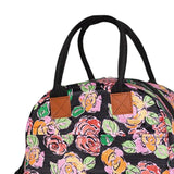 Maxbell Insulated Lunch Bag Durable Lunch Box for Camping Outdoor Travel Black Rose