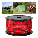 Maxbell 30M 6mm Reflective Tent Rope Guylines for Outdoor Travel Canopy Guy Line Red
