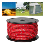 Maxbell 30M 6mm Reflective Tent Rope Guylines for Outdoor Travel Canopy Guy Line Red