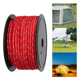Maxbell 30M 6mm Reflective Tent Rope Guylines for Outdoor Travel Canopy Guy Line Red