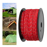 Maxbell 30M 6mm Reflective Tent Rope Guylines for Outdoor Travel Canopy Guy Line Red