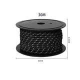 Maxbell 30M 6mm Reflective Tent Rope Guylines for Outdoor Travel Canopy Guy Line Black