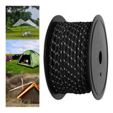 Maxbell 30M 6mm Reflective Tent Rope Guylines for Outdoor Travel Canopy Guy Line Black