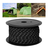 Maxbell 30M 6mm Reflective Tent Rope Guylines for Outdoor Travel Canopy Guy Line Black