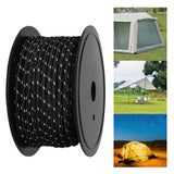 Maxbell 30M 6mm Reflective Tent Rope Guylines for Outdoor Travel Canopy Guy Line Black