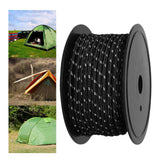 Maxbell 30M 6mm Reflective Tent Rope Guylines for Outdoor Travel Canopy Guy Line Black