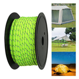 Maxbell 30M 6mm Reflective Tent Rope Guylines for Outdoor Travel Canopy Guy Line  Fluorescent Green