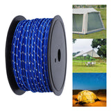 Maxbell 30M 6mm Reflective Tent Rope Guylines for Outdoor Travel Canopy Guy Line Blue