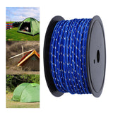 Maxbell 30M 6mm Reflective Tent Rope Guylines for Outdoor Travel Canopy Guy Line Blue