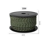 Maxbell 30M 6mm Reflective Tent Rope Guylines for Outdoor Travel Canopy Guy Line Green