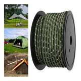 Maxbell 30M 6mm Reflective Tent Rope Guylines for Outdoor Travel Canopy Guy Line Green
