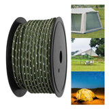 Maxbell 30M 6mm Reflective Tent Rope Guylines for Outdoor Travel Canopy Guy Line Green