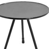 Maxbell Triangular Round Table Collapsible Stable Furniture for Picnic Fishing Beach Black