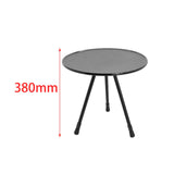 Maxbell Triangular Round Table Collapsible Stable Furniture for Picnic Fishing Beach Black