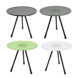 Maxbell Triangular Round Table Collapsible Stable Furniture for Picnic Fishing Beach Black