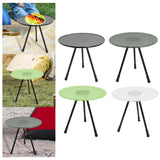 Maxbell Triangular Round Table Collapsible Stable Furniture for Picnic Fishing Beach Black