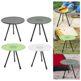 Maxbell Triangular Round Table Collapsible Stable Furniture for Picnic Fishing Beach Black