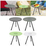 Maxbell Triangular Round Table Collapsible Stable Furniture for Picnic Fishing Beach Black
