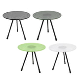 Maxbell Triangular Round Table Collapsible Stable Furniture for Picnic Fishing Beach Black