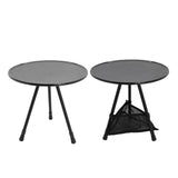 Maxbell Triangular Round Table Collapsible Stable Furniture for Picnic Fishing Beach Black
