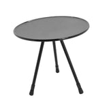 Maxbell Triangular Round Table Collapsible Stable Furniture for Picnic Fishing Beach Black