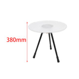 Maxbell Triangular Round Table Collapsible Stable Furniture for Picnic Fishing Beach Clear