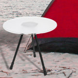 Maxbell Triangular Round Table Collapsible Stable Furniture for Picnic Fishing Beach Clear