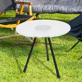 Maxbell Triangular Round Table Collapsible Stable Furniture for Picnic Fishing Beach Clear