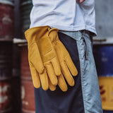 Maxbell PU Leather Work Gloves Tool Anti Scald for Driver Construction Gardening XL