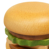 Maxbell Portable Wooden Burger Coaster Set Ornament Handmade Solid for Snack Kitchen