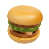 Maxbell Portable Wooden Burger Coaster Set Ornament Handmade Solid for Snack Kitchen