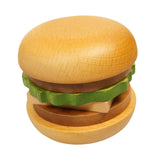 Maxbell Portable Wooden Burger Coaster Set Ornament Handmade Solid for Snack Kitchen