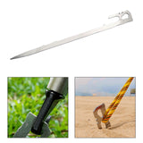 Maxbell Portable Tent Stakes Pegs Ground Nails Steel for Backpacking Beach Canopy