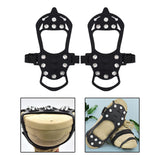 Maxbell 11 Studs Traction Cleats Footwear Crampons Spikes Grips for Winter Jogging XL